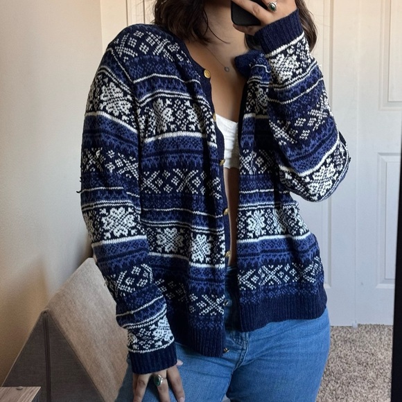 VINTAGE Chenille Cardigan with gold buttons - Picture 1 of 10